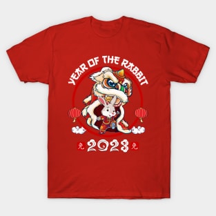 Year Of The Rabbit - Chinese New Year 2023 Lion Dance Zodiac T-Shirt